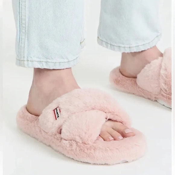 New Hunter Faux Fur Flatform Slide Crossover Straps Vegan
Sandals Pink Size 6 - Picture 2 of 16